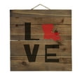 thumbnail image 1 of Louisiana - Love Black & Red - Decorative REAL WOOD Wall Art - Faux Pallet Look, 1 of 3