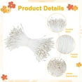 thumbnail image 2 of Uxcell 720-Pack Estambres de Flores para Manualidades, Pistilo Floral Artificial de Doble Cabeza de 2 mm para Hacer DIY [Blanco], 2 of 6