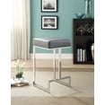 thumbnail image 2 of Gervase Square Counter Height Stool Grey and Chrome, 2 of 6