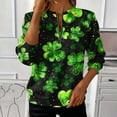 thumbnail image 1 of TaTaai Ladies St. Patrick's Day Print Long Sleeve Sweatshirt Fashion Loose Round Neck Casual Top Soft Comfortable for Daily Home Office Streetwear Gift, 1 of 5