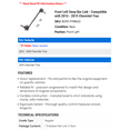 thumbnail image 2 of Front Left Sway Bar Link - Compatible with 2015 - 2019 Chevy Trax 2016 2017 2018, 2 of 2
