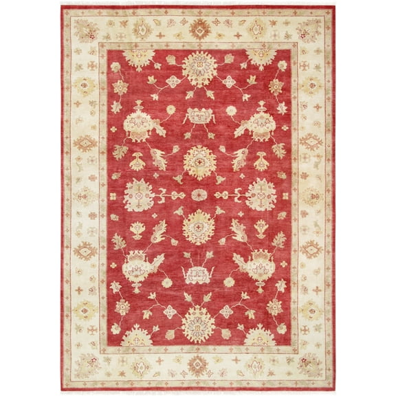 Pasargad Home PD-1262 10X14 Pasargad Home Oushak Collection Hand-Knotted Lamb's Wool Area Rug- 9' 10' X 13' 11'