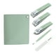 thumbnail image 1 of Juego de 5 piezas de cortaúñas con rotación cuadrada en verde para mujeres y hombres, 1 of 1