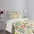 thumbnail image 5 of Ambesonne Grunge Quilted Bedspread Set 2 Pcs, Vintage Falling Leaves, Twin Size, Multicolor, 5 of 6
