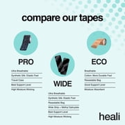 Heali ECO Kinesiology Tape, Menthol and Magnesium, 20 Precut Strips, Cotton, Beige