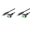 thumbnail image 1 of Cable Adaptador Con Conector Clase 3 3 5 Mm A Terminal Verde Sin Soldadura Longitud Aproximada 0 3 Metros, 1 of 7