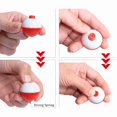 thumbnail image 4 of Pesca 50pcs Bobbers Pescadores 1 Pulgada Upbe Un Flotador Rojo y Bobbres Blancos Presionan Redonda Flotadores de Pesca, 4 of 6