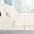 thumbnail image 3 of Bed Sheet 6 Piece, 100% Egyptian Cotton, 12" Deep Pocket, 600 Thread Count - Ivory Solid, Full XXL Size., 3 of 5