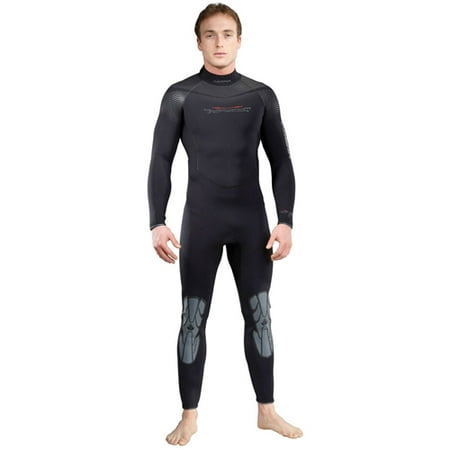 Akona Mens 7mm Quantum Stretch Cold Water Wetsuit (Black, (Best Wetsuit For Cold Water)