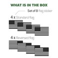 thumbnail image 6 of American Flag Stickers - 3 x 5 inches - USA US Flag Stickers Decals Reverse for Car Truck Window Motorcycle Hard Hat Helmet Laptop Mailbox - Tactical Military United States Flag Stickers (8 Pack), 6 of 7