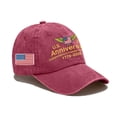 thumbnail image 2 of Us 250Th Anniversary Baseball Cap with Winged Shield And Side Flag Patch for Americans Who Love Deeply Rooted Patriotism Watermelon Red, 2 of 5