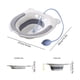 thumbnail image 3 of Almacenamiento y organización del baño, baño de asiento, lavabo de enfermería, bañera, kit de baño de asiento, baño de asiento para inodoro, asiento plegable, fácil de guardar, manguera de descarga, a, 3 of 6