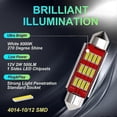 thumbnail image 2 of 10pcs 4014 Chips Canbus C5W C10W Led Bulb 31mm 36mm 39mm 41mm Car Festoon Light Interior Dome Reading Lights 6000K Pure White, 2 of 4