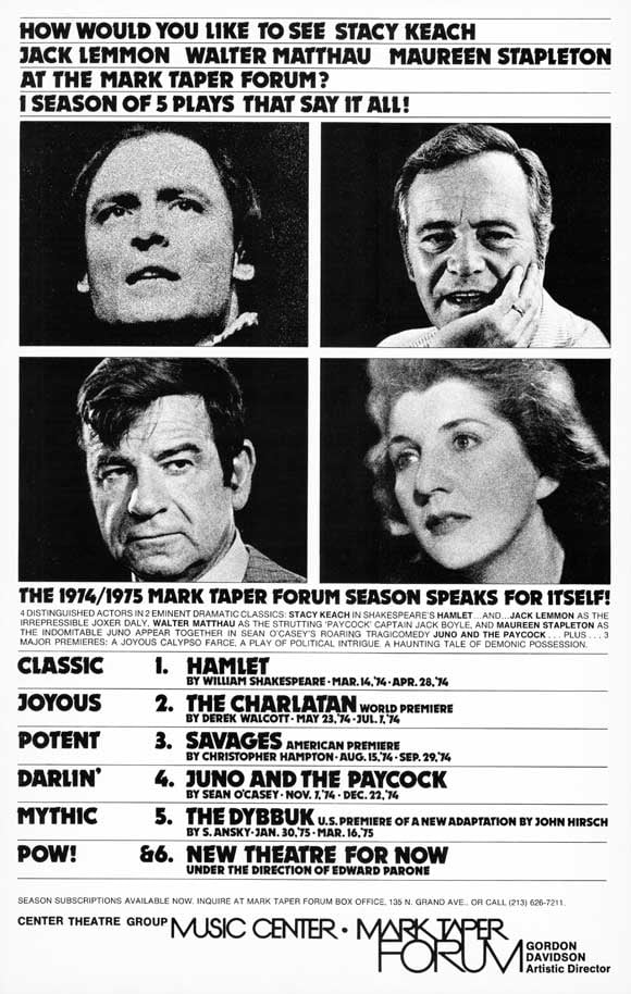 The Mark Taper Forum (Broadway) movie POSTER (Style A) (11" x 17")