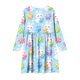 thumbnail image 5 of Vestidos de Manga Larga de las Niñas Tamaño 7-8 Elástico Una Línea Twirly Skater Escuela Recital Vestido Cuello Redondo para 4-14 Años de Edad, 5 of 8