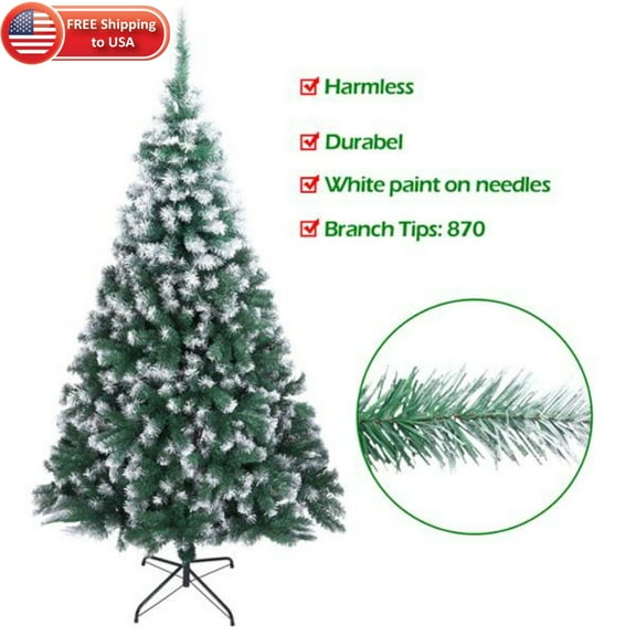 Clerance Sale! 7FT Spray White PVC Christmas Tree 870 Branches