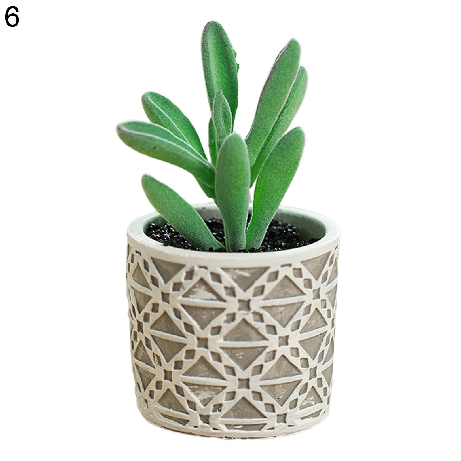 Artificial Succulent Plants with Pots, Fake Green Plants Arrangement in