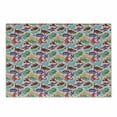 thumbnail image 1 of Dinosaur Cutting Board, Monsters Pattern Dinosaurs Caricature Cartoon Style Funny Creature Playroom, Decorative Tempered Glass Cutting and Serving Board, Small Size, Multicolor, by Ambesonne, 1 of 1