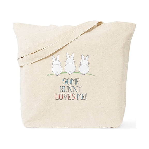 CafePress - Some Bunny Loves Me Tote Bag - Unisex Canvas Tote Bag, Beige, 1-Piece