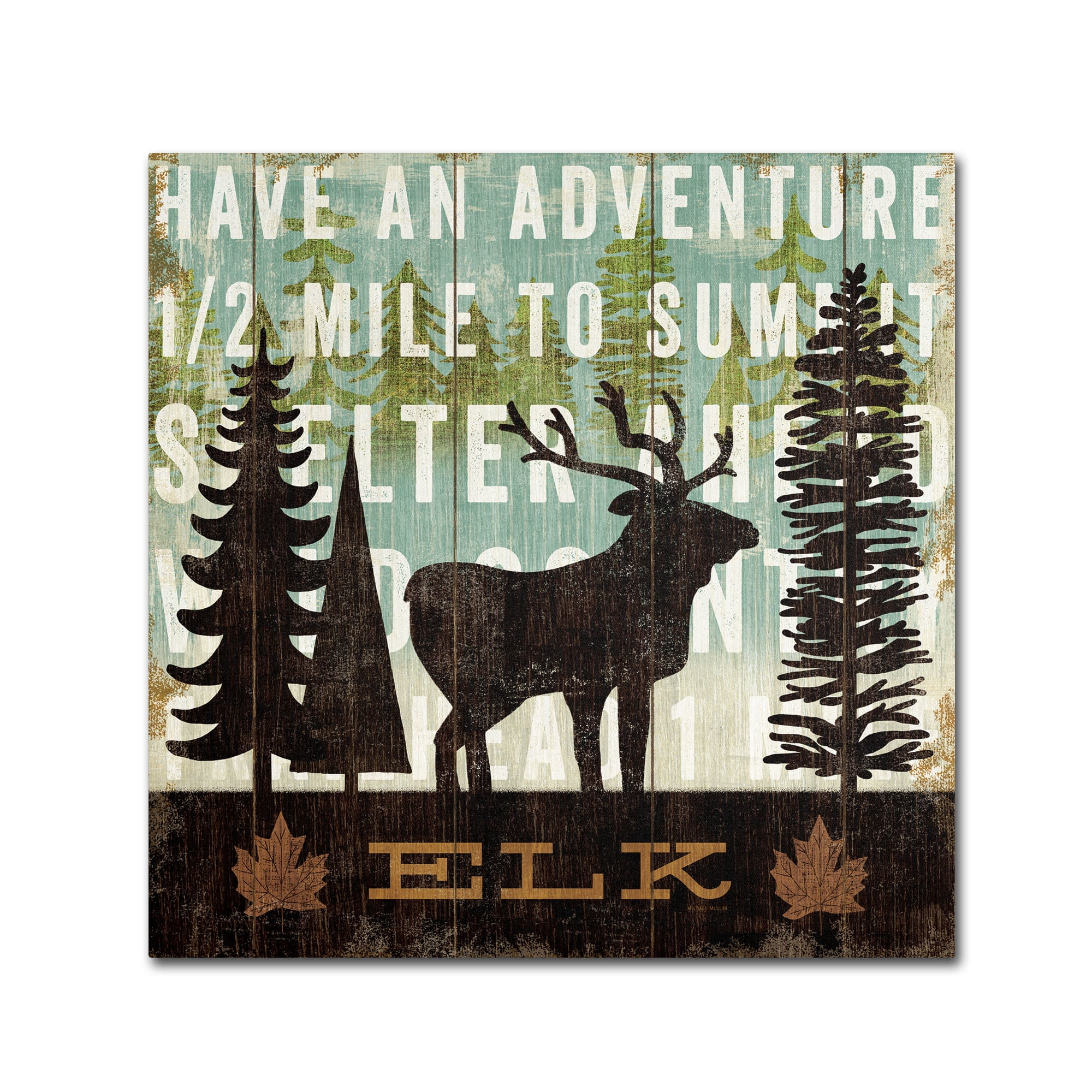 Trademark Fine Art "Simple Living Elk" Canvas Art by Michael Mullan