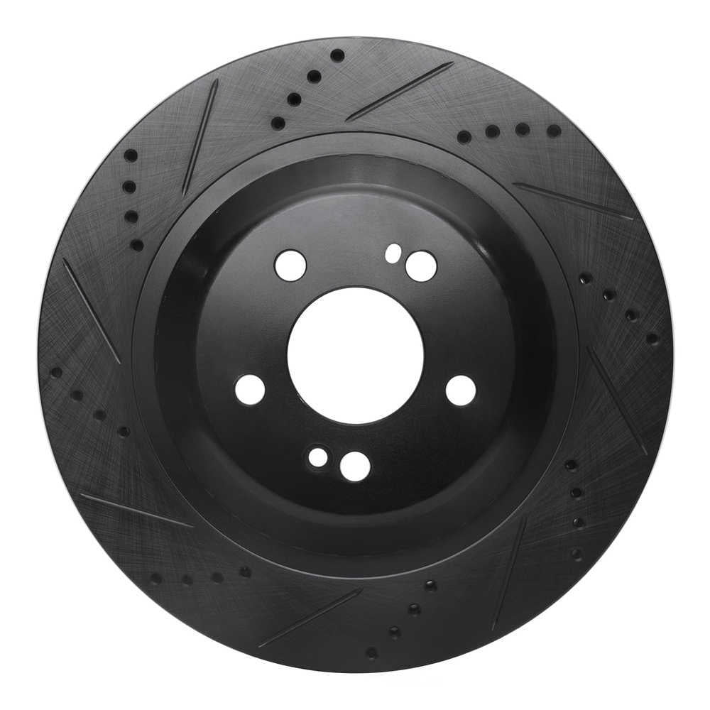 Dynamic Friction Company 633-63113L DFC Brake Rotor - Drilled And Slotted - Black