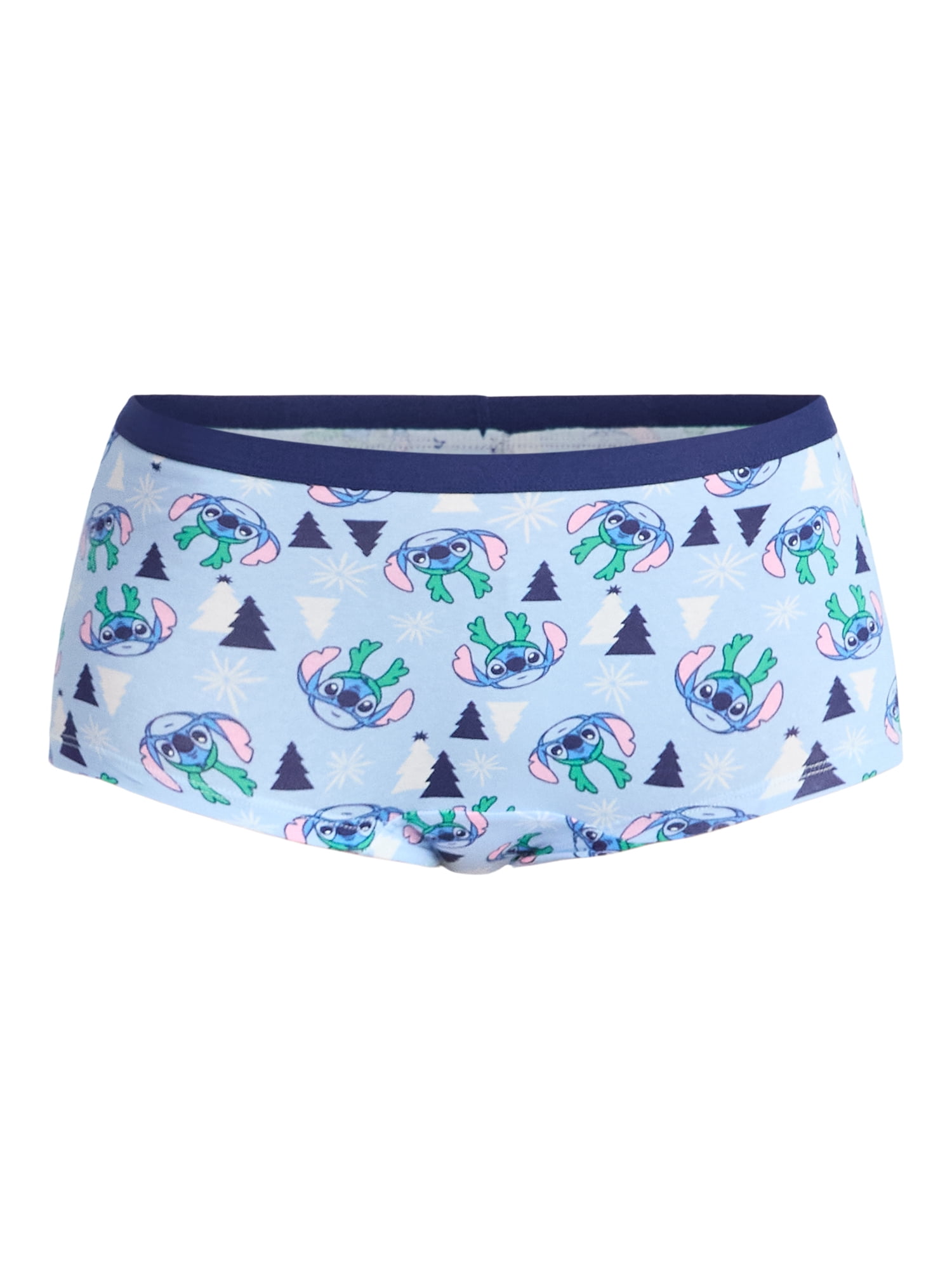 Disney Stitch Women's Christmas Boyshort Panties, 3-Pack, Sizes S-XXL