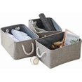thumbnail image 1 of Cestas de Almacenamiento de Tela para Organizar 3pcs, Cestas Decorativas de Almacenamiento con Asas,Cestas de Tela Organizadoras de Grandes de Plegable para Ropa Juguetes, 1 of 7
