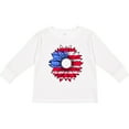 thumbnail image 3 of Inktastic American Flag Sunflower in Red White and Blue Boys or Girls Long Sleeve Toddler T-Shirt, 3 of 5