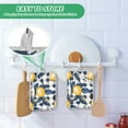 thumbnail image 4 of Yayeee Pot Holders Kitchen Heat Resistant with Pocket 7"x9.8" Cotton Oven Cooking Hot Pads, Beige Plaid Lemon, 4 of 7