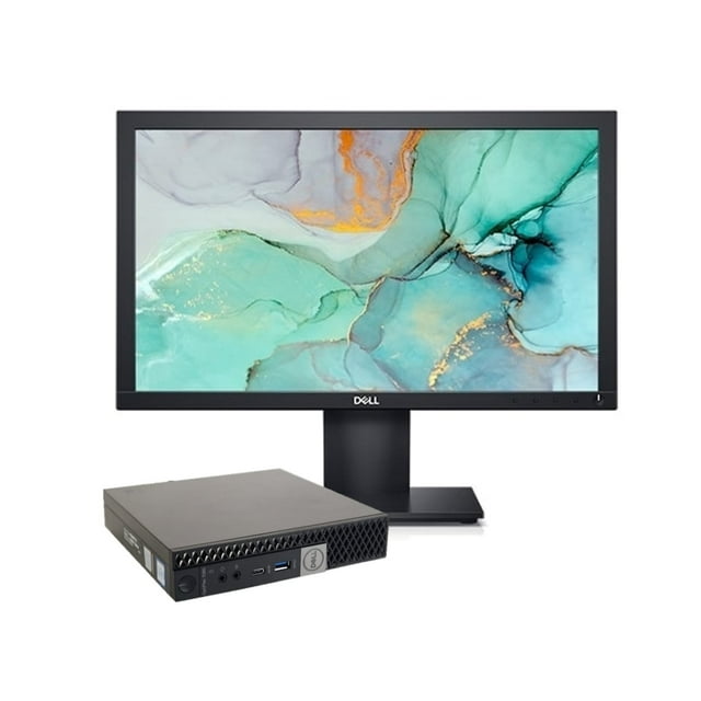 PC DELL TINY7060 Intel i7-8 a 3.2 Ghz con 8 GB y 480 GB SSD con Monitor de 19p OPTIPLEX Clase A