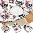 thumbnail image 4 of White Floral Skull Pattern Round Fitted Tablecloth with Elastic Edge,Dining Table Cover Waterproof,Outdoor Round Tablecloth for Camping,Dining,Indoor and Outdoor, 4 of 7