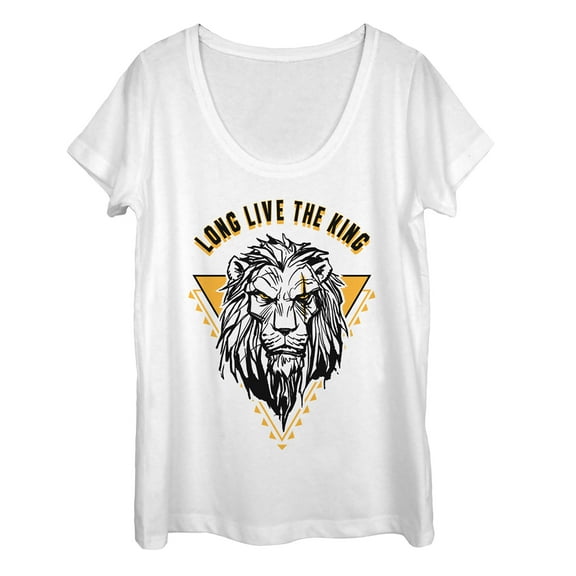 Women's Lion King Live Scar Scoop Neck White X Large