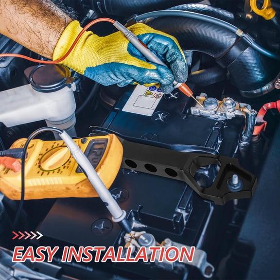 UPGRATOR 1Set Car Battery Mounting Kit Metal Battery Case Organizer for Enthusiasts