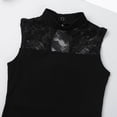 thumbnail image 6 of LiiYii Kids Girls Floral Lace Open Back Ballet Dance Leotard Sleeveless Active Skating Gymnastic Outfit Black L, 6 of 7