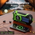 thumbnail image 6 of UMUTOO Emergency Radio Solar Hand Crank NOAA Weather Phone Charger, Green, 6 of 10