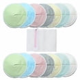thumbnail image 2 of Organic Bamboo Nursing Breast Pads - 14 Washable Pads + Wash Bag - Breastfeeding Nipple Pad For Maternity - Reusable Nipplecovers For Breast Feeding G, 2 of 3