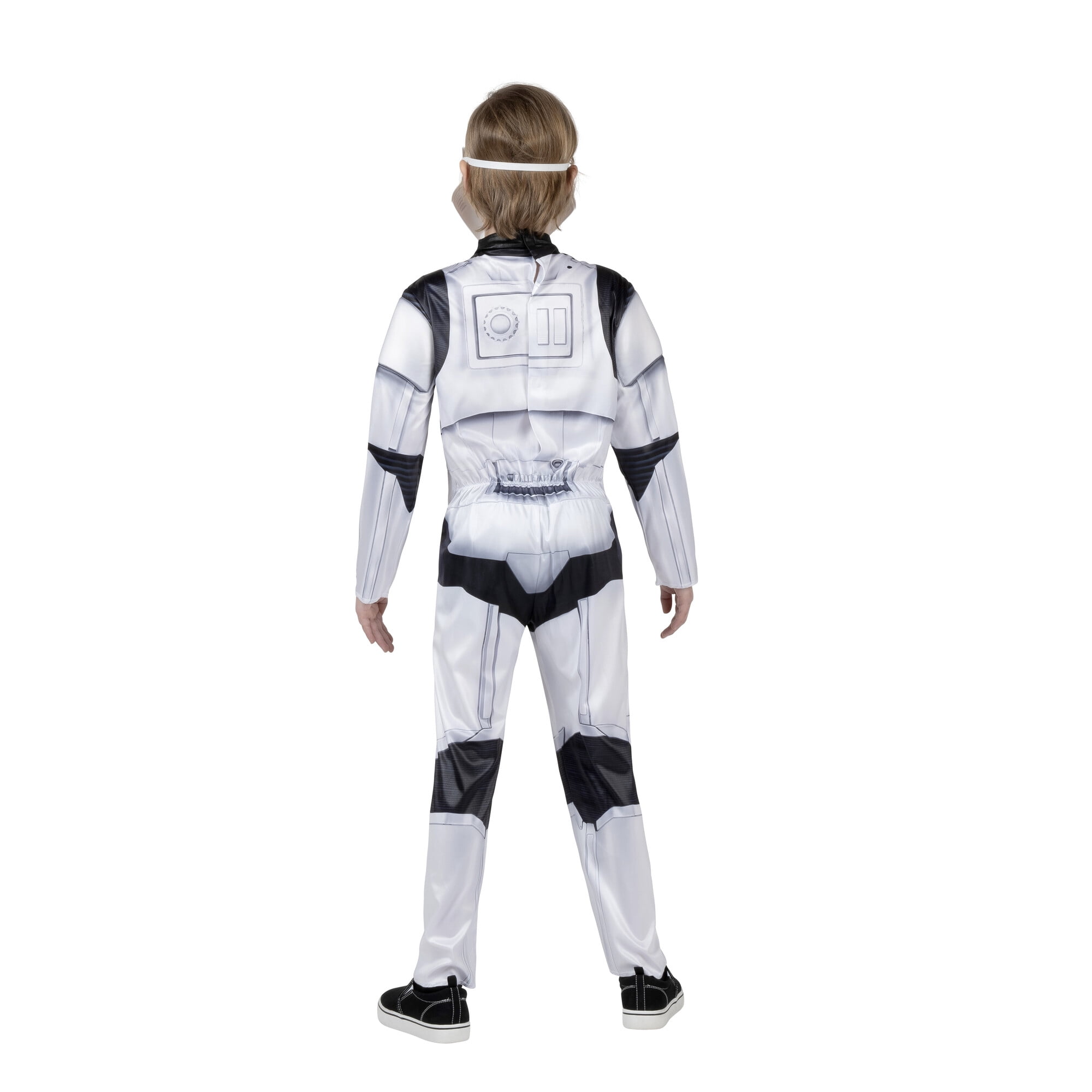 STAR WARS Stormtrooper Official Boys Youth Halloween Costume Medium - Padded Jumpsuit with Plastic Mask and Reflective Torso