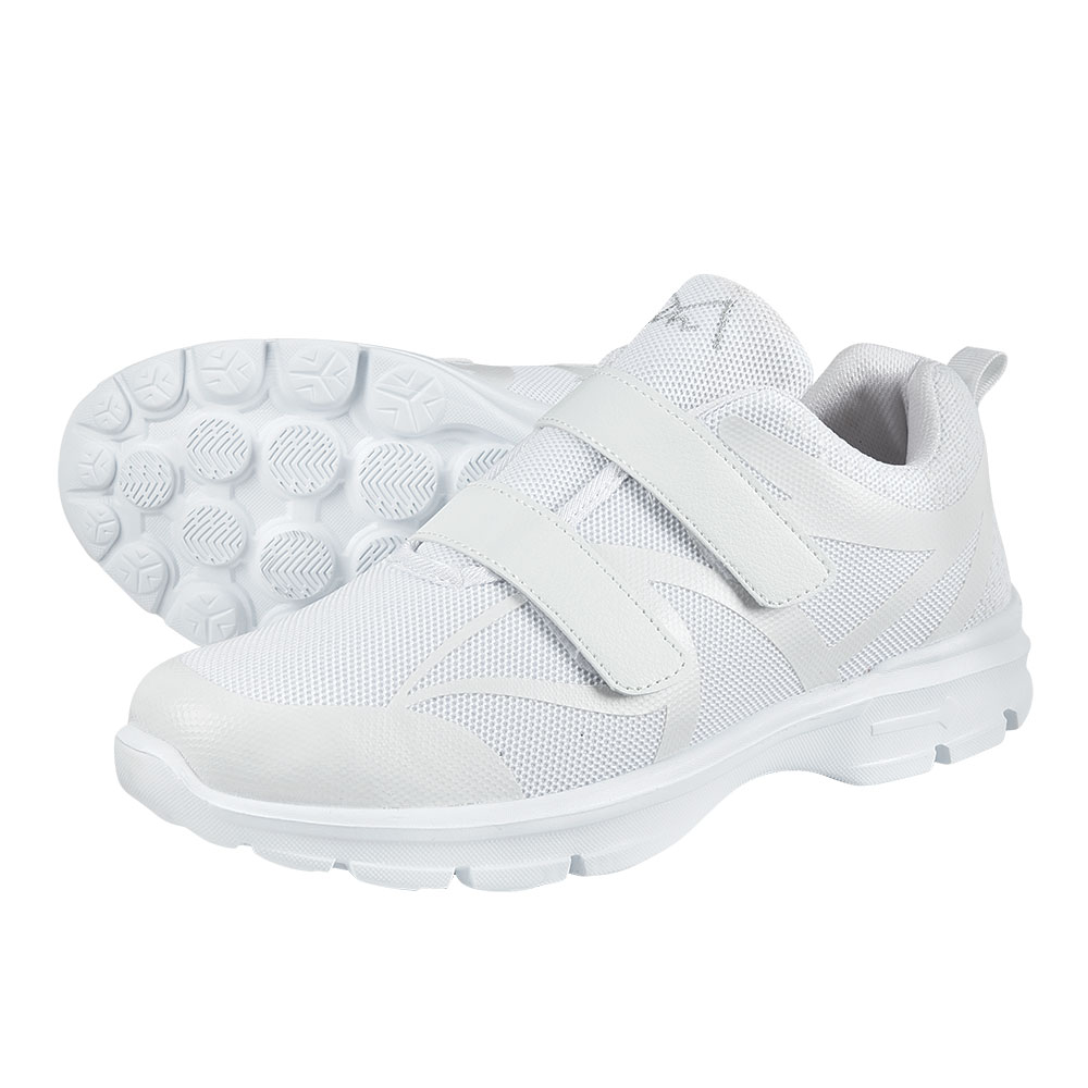 MAIR Mens Ultra-Light Double Hook-and-Loop PACER WHITE Athletic Mesh Sneaker Shoe - image 4 of 5