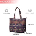 thumbnail image 4 of Purple Boho Tribal Floral and Mandalas Pattern Travel Tote Bags for Women Carry On,Large Weekender Bags for Women Travel,Multi Functional Duffle Bag for Work,Shopping,Sports, 4 of 5