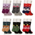 thumbnail image 2 of 6 Pairs Children's Winter Warm Wool Animal Crew Socks Kids Boys Girls Socks, 2 of 6