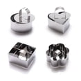thumbnail image 1 of 4 Pieces Cake Ring Small Baking Ring Stainless Steel Cake Ring Mousse Molds, 1 of 3