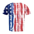thumbnail image 6 of Levmjia Women's Plus Size T-Shirt, Patriotic American Flag Fireworks Print Short Sleeve Crewneck Top, Casual USA Summer Independence Day Graphic Tee for Ladies, 6 of 6