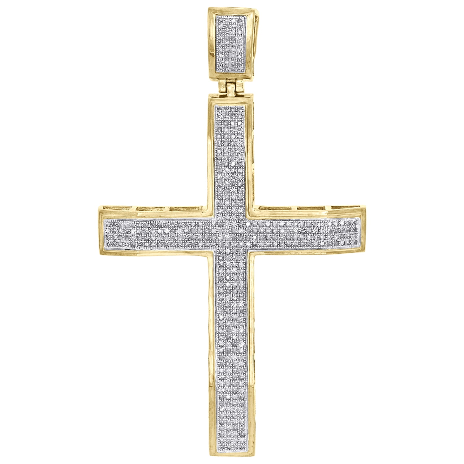 concave cross pendant