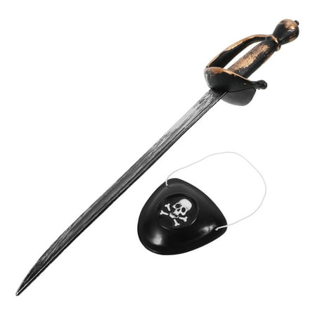 TINKSKY Pirate Decoration Pirate Sword and Eye Patch Assorted Color for Halloween Party Favors and Cosplay