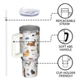 thumbnail image 4 of OBREWU Cartoon Dachshund Tumbler with Handle and Lid,Cartoon Dachshund 40oz Double Wall Vacuum Insulated Tumbler,Cups Gift for Women and Men, 4 of 7