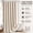 Beige, variant on Khaki Scalloped Linen Textured Shower Curtain with 12 Metal Hooks, Heavy Duty Waterproof Thick Cloth Bathroom Curtain, 72x72 Inches