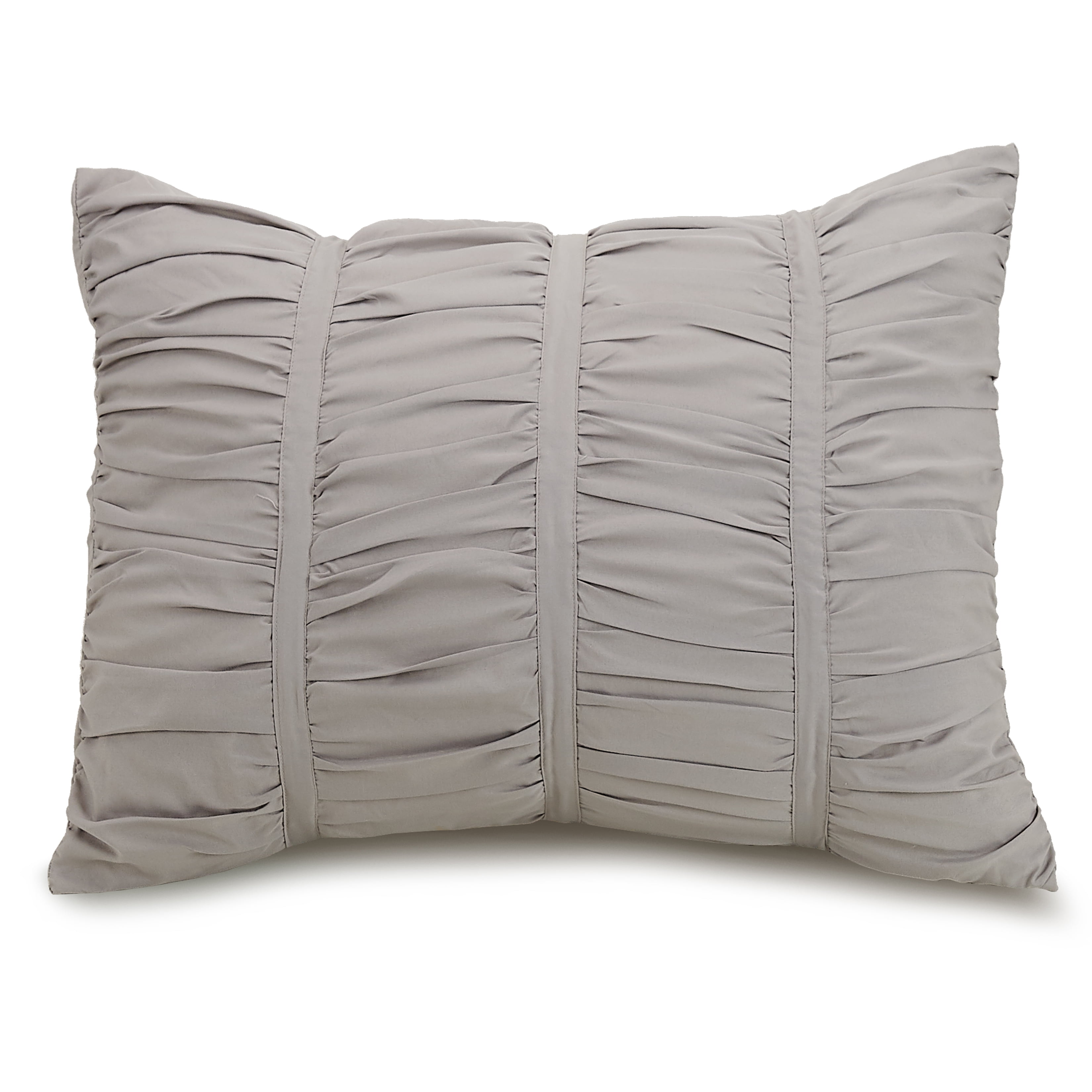 Modern Heirloom Emily Light Gray 2-Piece Pleated Comforter Set, Twin/Twin XL