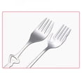 thumbnail image 6 of Stainless Steel Love Spoon fork Wedding Valentine's Day Couple Tableware # Bare Handle Love Spoon, 6 of 6