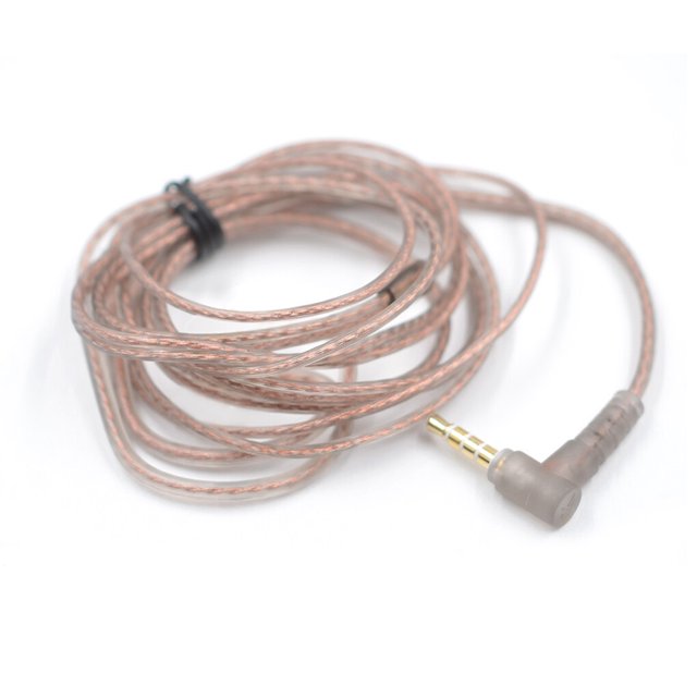 VONKY Copper Core Earphone Cable Universal Portable Fast Transmission Colorful Headset Upgrade Replacing Wire Cellphone Tablets Cord Black C Without Mic
