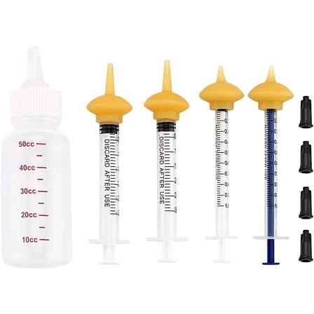Pet Feeding Bottle and Syringes with Nipples for Small Cat Dog Animals
